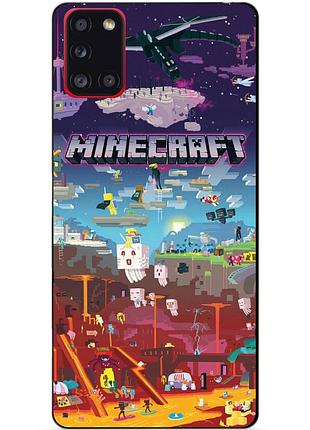 Силиконовый бампер чехол для samsung m51 игра minecraft майнкрафт