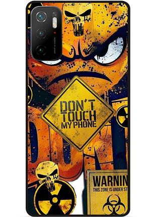 Чехол силиконовый бампер для xiaomi poco m3 pro с рисунком глаза dont touch my phone