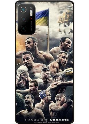 Силіконовий чохол бампер для xiaomi poco m3 pro з малюнком бокс украина кличко усик