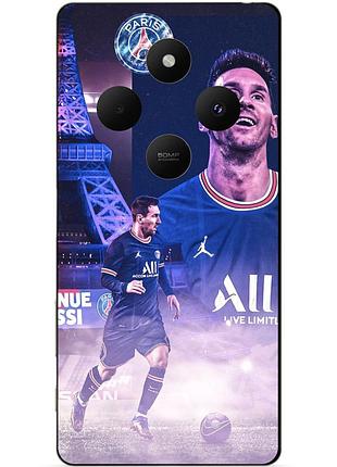 Силіконовий чохол бампер для tecno spark 30c з малюнком messi psg мессі