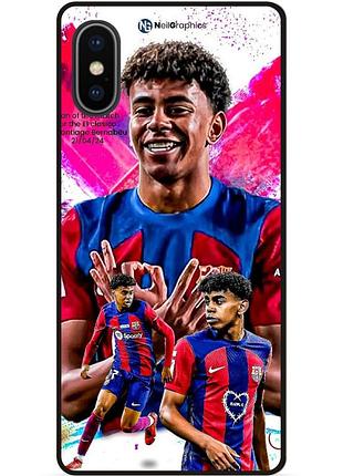 Чехол силиконовый бампер для iphone x 10 с рисунком lamine yamal ламин ямаль
