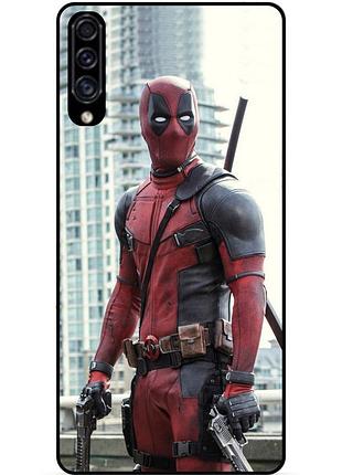 Силиконовый чехол бампер для samsung m20 с рисунком deadpool дэдпул