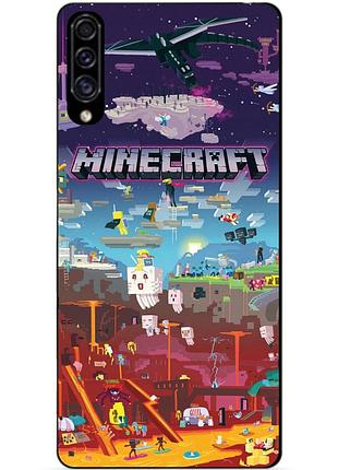 Силиконовый бампер чехол для samsung m11 игра minecraft майнкрафт