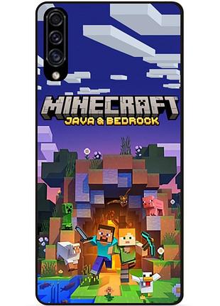 Силіконовий чохол бампер для samsung m20 з картинкою minecraft майнкрафт