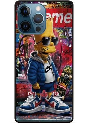Чехол силиконовый бампер для iphone 11 pro с рисунком барт симпсон marvel simpsons