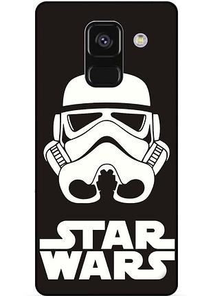 Чехол силиконовый бампер для samsung a8 plus с рисунком звездные войны star wars звездные войны