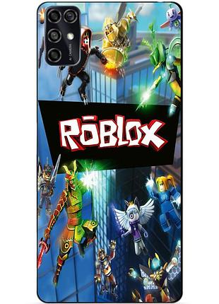 Чехол силиконовый бампер для zte blade v2020 smart с картинкой roblox роблокс