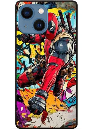 Силіконовий бампер чохол для iphone 14 plus з малюнком deadpool marvel дэдпул