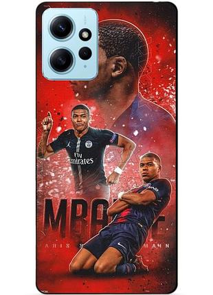 Силиконовый бампер чехол для xiaomi redmi note 12 с рисунком мбаппе psg mbappe