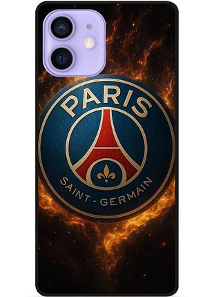 Чехол силиконовый бампер для iphone 12 mini с рисунком psg псж
