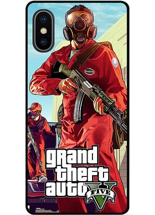 Силіконовий бампер чохол для iphone xs max з малюнком gta гта