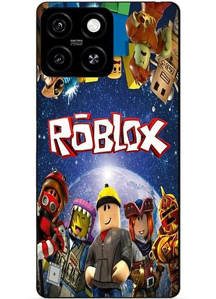 Силіконовий чохол бампер для zte blade a55 з малюнком роблокс roblox
