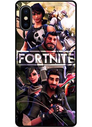 Силіконовий чохол бампер для iphone xs з картинкою fortnite фортнайт