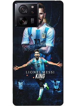 Чехол силиконовый бампер для xiaomi 13t с рисунком messi аргентина месси