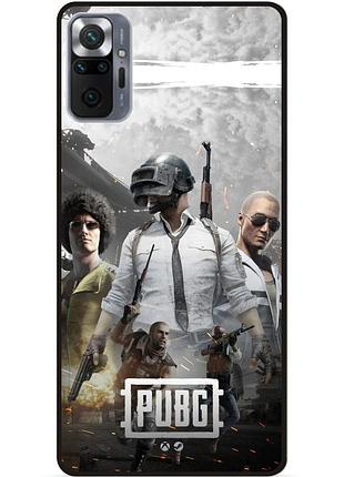 Силиконовый чехол бампер для xiaomi redmi note 10 pro с картинкой puвg пабг