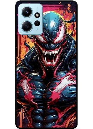 Чехол силиконовый бампер для xiaomi redmi note 12 с рисунком веном marvel venom
