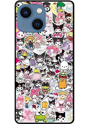 Силіконовий бампер чохол для iphone 15 з малюнком kuromi куроми