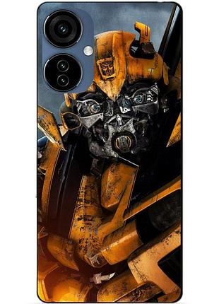 Силиконовый чехол бампер для oppo a3x с рисунком бамблби bumblebee трансформеры