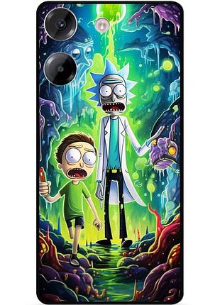 Силіконовий чохол бампер для xiaomi poco m7 pro з малюнком рік і морті rick and morty