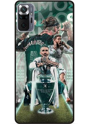 Чехол силиконовый бампер для xiaomi redmi note 10 pro с рисунком серхио рамос sergio ramos
