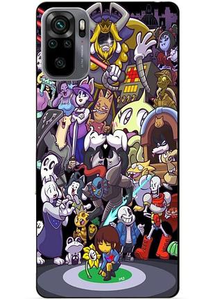 Силиконовый бампер чехол для xiaomi redmi note 10s с рисунком undertale андертейл
