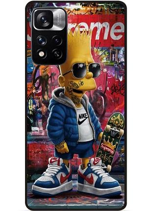Чехол силиконовый бампер для xiaomi redmi 10 с рисунком барт симпсон marvel simpsons