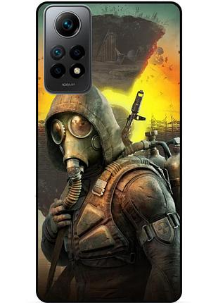 Силиконовый чехол бампер для xiaomi poco x4 pro 5g с рисунком сталкер stalker