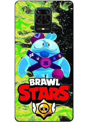 Чехол силиконовый бампер для xiaomi redmi note 9s с героем бравл скуик