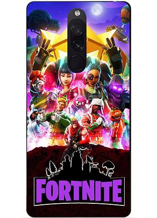 Силиконовый бампер чехол для xiaomi redmi 8 с рисунком fortnite фортнайт