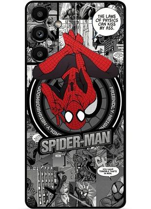 Силиконовый чехол бампер для samsung s21 fe с рисунком человек паук spider man