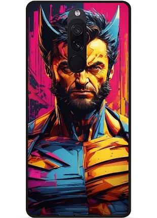 Чехол силиконовый бампер для xiaomi redmi 8 с рисунком росомаха marvel логан