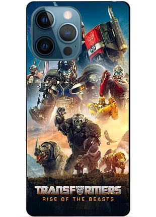Чехол силиконовый бампер для iphone 16 pro с картинкой звероботы трансформеры transformers