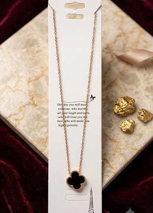 Изящная подвеска «конюшина» в стиле van cleef (медсталь)