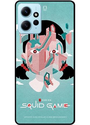 Силиконовый чехол для xiaomi redmi note 12 с рисунком игра в кальмара squid game