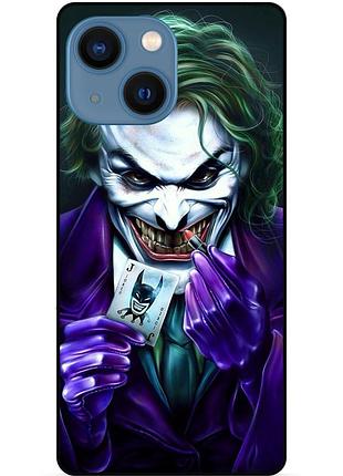 Чехол силиконовый бампер для iphone 14 plus с рисунком joker джокер