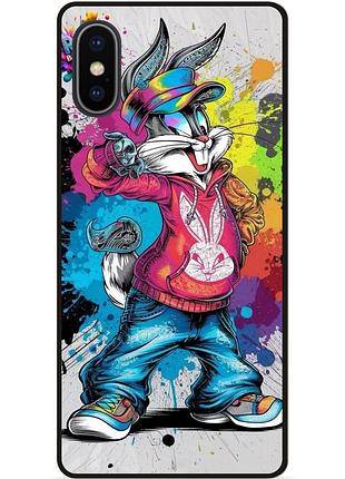 Силіконовий бампер чохол для iphone xs max з малюнком багз банни marvel