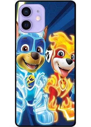 Силіконовий чохол бампер для iphone 12 mini з малюнком щенячий патруль