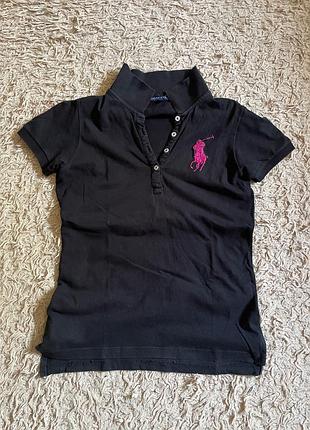 Чорне поло polo ralph lauren