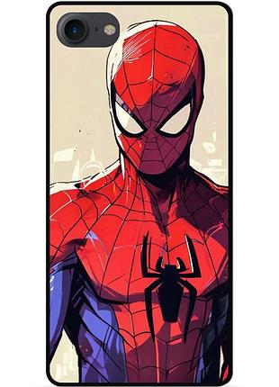 Силиконовый чехол бампер для iphone se 3 2022 с рисунком spider man человек паук