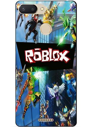 Силіконовий чохол бампер для xiaomi redmi 6 з картинкою roblox роблокс