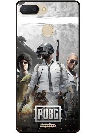 Силіконовий чохол бампер для xiaomi redmi 6 з малюнком pubg пабг