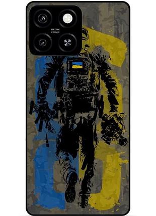Чехол силиконовый бампер для zte blade a55 с рисунком зсу украина боец