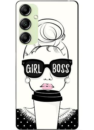 Силіконовий чохол бампер для samsung s21 з малюнком girl boss