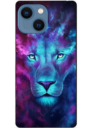 Силіконовий чохол бампер для iphone 15 plus з малюнком космічний лев