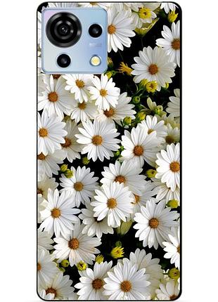 Силіконовий чохол бампер для zte blade v50 vita з малюнком ромашки квіти