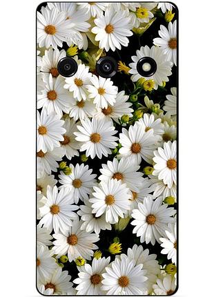 Чехол силиконовый бампер для xiaomi redmi a3 с рисунком ромашки цветы