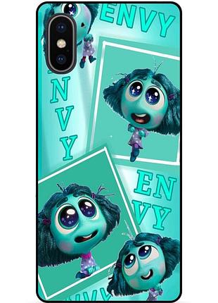 Чехол силиконовый бампер для iphone x 10 с рисунком головоломка envy
