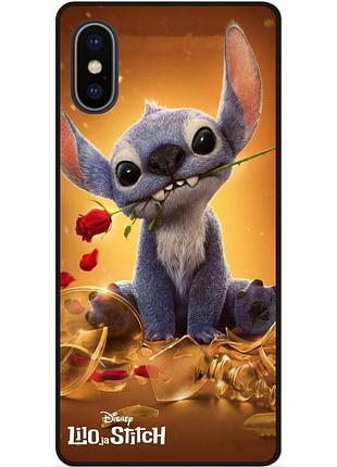 Силиконовый чехол бампер для iphone x 10 stitch лило и стич