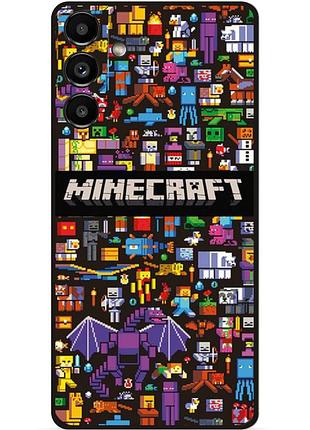 Силіконовий чохол бампер для samsung s21 з картинкою майнкрафт minecraft