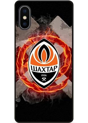 Чехол силиконовый бампер для iphone x 10 с рисунком шахтер донецк